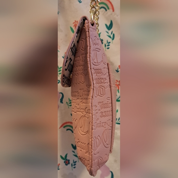 EUC Y2K Juicy Couture Vegan Pink Boho Neutral Crossbody Purse Bag w/ Card Slots - Picture 6 of 10
